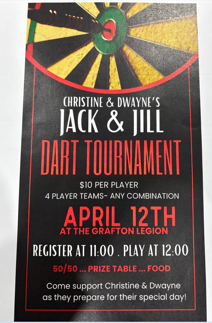 Dart Tournament April 12 2025